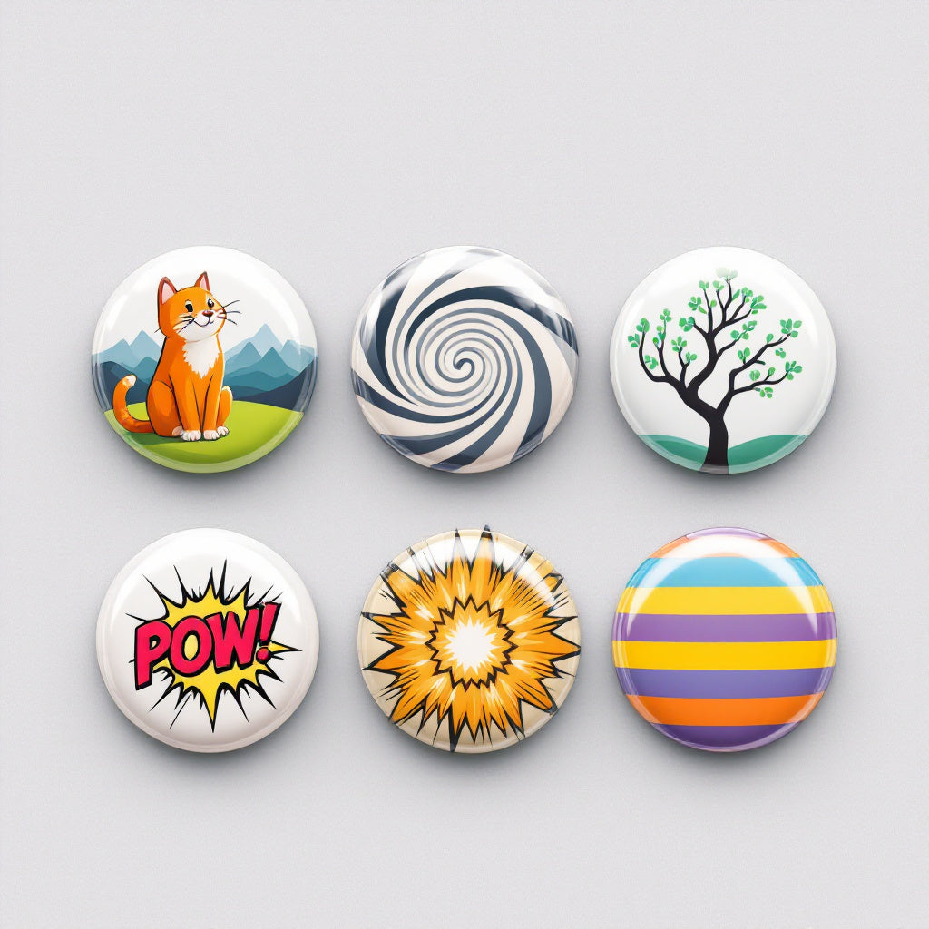 PINBACK BUTTONS - QUANTITY 6