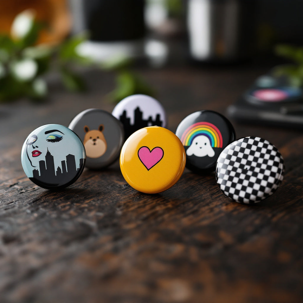 PINBACK BUTTONS - QUANTITY 6