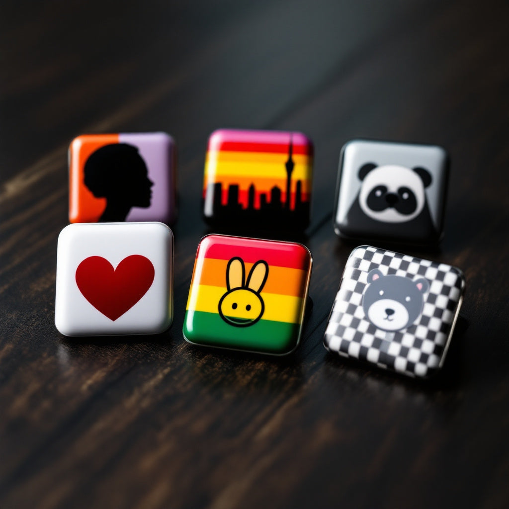 PINBACK BUTTONS - QUANTITY 6