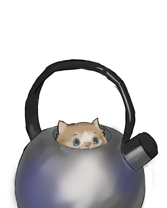 TEA KETTLE - ART BY COININ WHITE